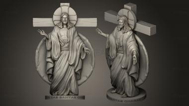 3D model Jesus with cross (STL)